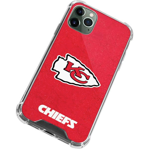 NFL Kansas City Chiefs Distressed iPhone 12 Pro Clear Case