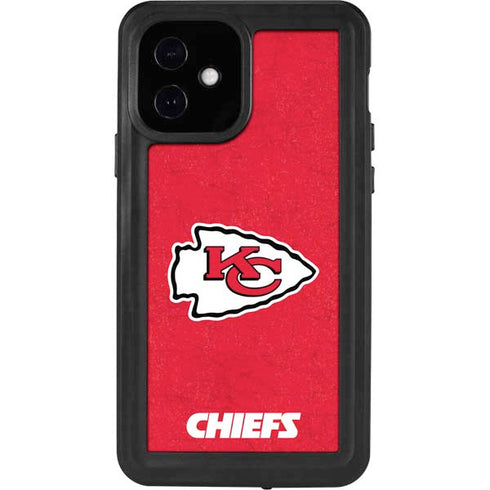 NFL Kansas City Chiefs Distressed iPhone 12 Waterproof Case