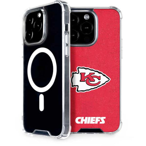 NFL Kansas City Chiefs Distressed iPhone 13 Pro MagSafe Case