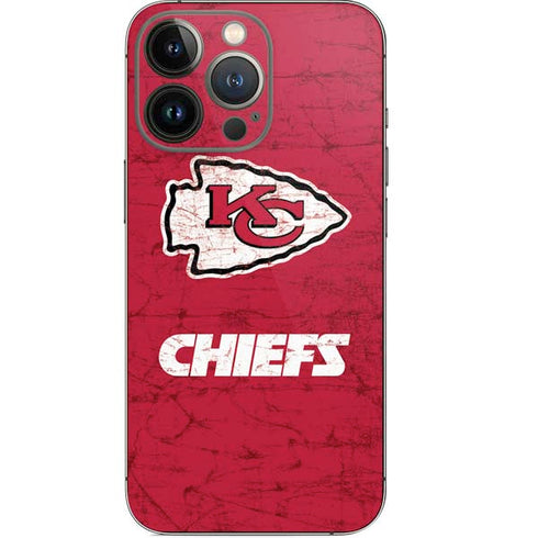 NFL Kansas City Chiefs Distressed iPhone 13 Pro Skin