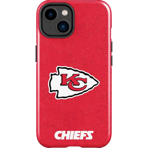 NFL Kansas City Chiefs Distressed iPhone 15 Plus Impact Case