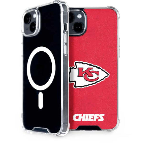 NFL Kansas City Chiefs Distressed iPhone 15 Plus MagSafe Case