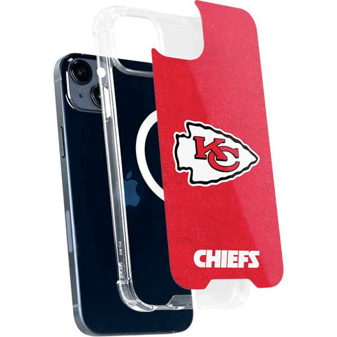 NFL Kansas City Chiefs Distressed iPhone 15 Plus MagSafe Case