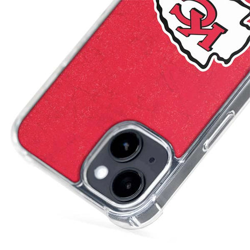 NFL Kansas City Chiefs Distressed iPhone 15 Plus MagSafe Case