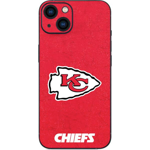 NFL Kansas City Chiefs Distressed iPhone 15 Plus Skin