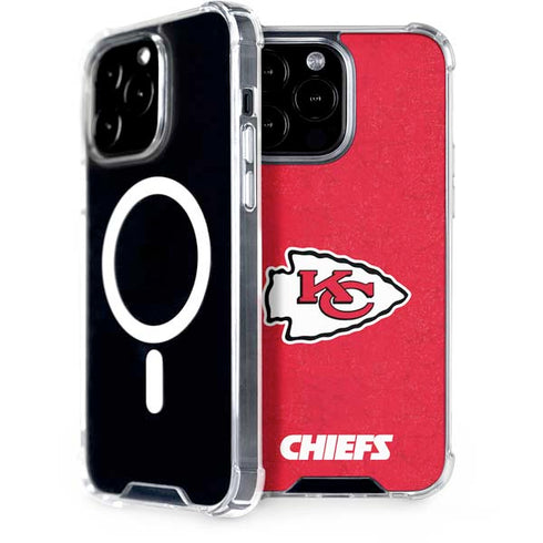 NFL Kansas City Chiefs Distressed iPhone 15 Pro Max MagSafe Case