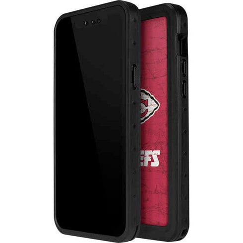 NFL Kansas City Chiefs Distressed iPhone 14 Pro Max Waterproof Case