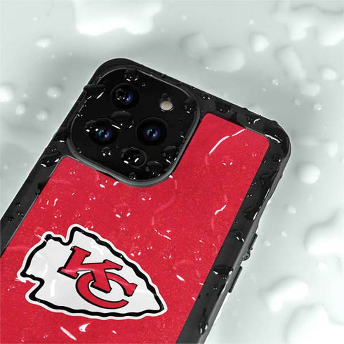NFL Kansas City Chiefs Distressed iPhone 14 Pro Max Waterproof Case