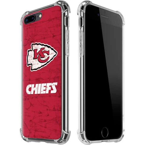 NFL Kansas City Chiefs Distressed iPhone 7/8 Plus Clear Case