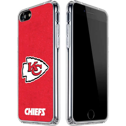 NFL Kansas City Chiefs Distressed iPhone SE (2nd & 3rd Gen) Clear Case