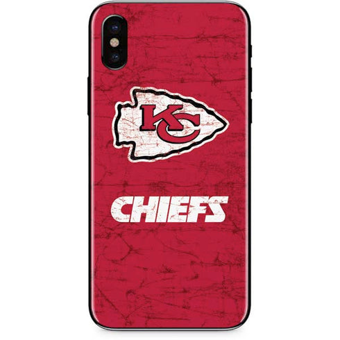 NFL Kansas City Chiefs Distressed iPhone X Skin
