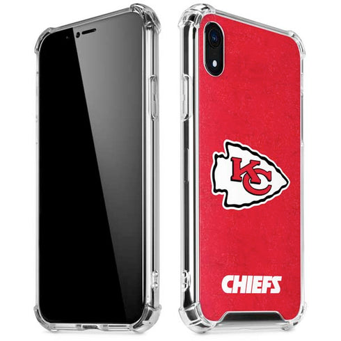 NFL Kansas City Chiefs Distressed iPhone XR Clear Case