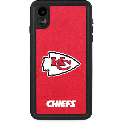 NFL Kansas City Chiefs Distressed iPhone XR Waterproof Case