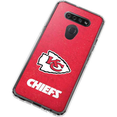 NFL Kansas City Chiefs Distressed LG K51/Q51 Clear Case