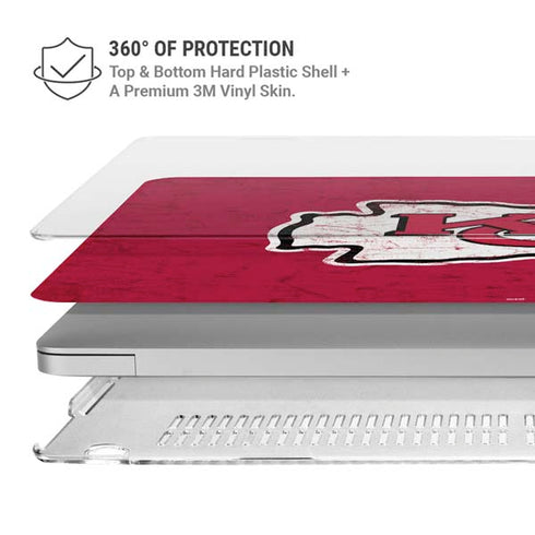 NFL Kansas City Chiefs Distressed MacBook Air 13in M1 (2021) Case plus Skin