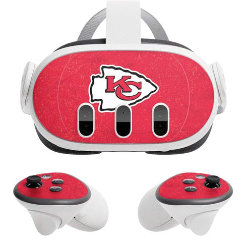 NFL Kansas City Chiefs Distressed Meta Quest 3 Skin