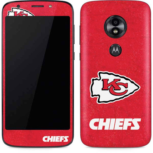 NFL Kansas City Chiefs Distressed Moto E5 Play Skin