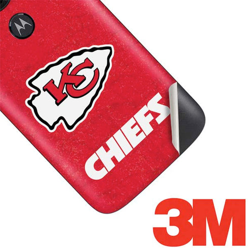 NFL Kansas City Chiefs Distressed Moto E5 Play Skin