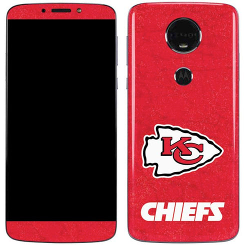 NFL Kansas City Chiefs Distressed Moto E5 Plus Skin
