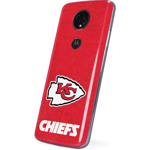 NFL Kansas City Chiefs Distressed Moto E5 Plus Skin