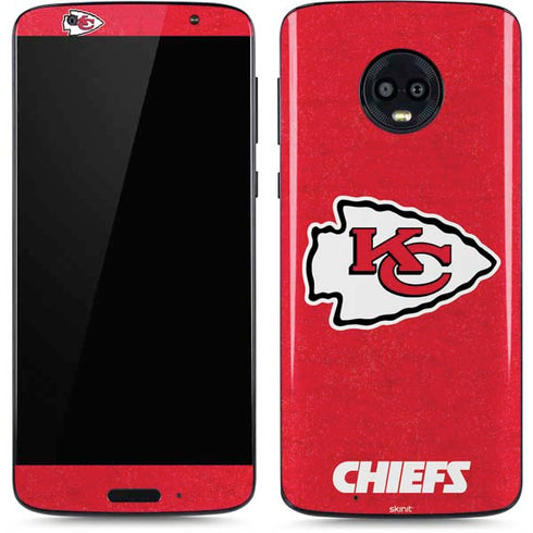 NFL Kansas City Chiefs Distressed Moto G6 Skin