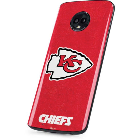 NFL Kansas City Chiefs Distressed Moto G6 Skin