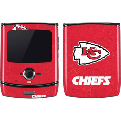 NFL Kansas City Chiefs Distressed Motorola RAZR Skin