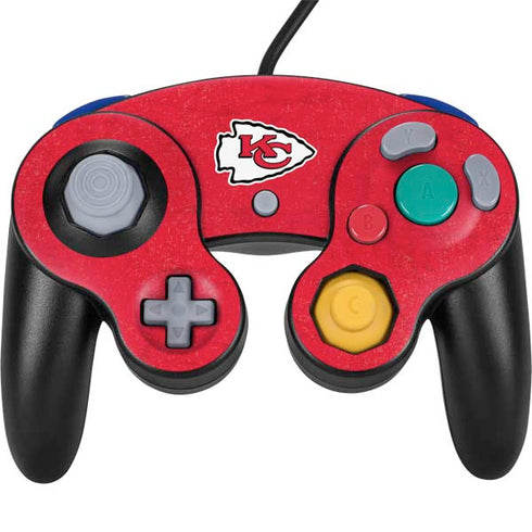 NFL Kansas City Chiefs Distressed Nintendo GameCube Controller Skin