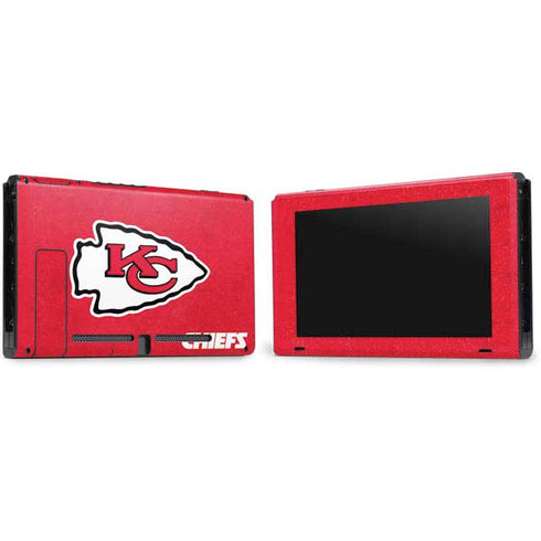NFL Kansas City Chiefs Distressed Nintendo Switch Bundle Skin