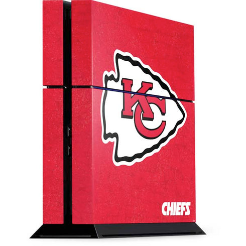 NFL Kansas City Chiefs Distressed PS4 Console Skin