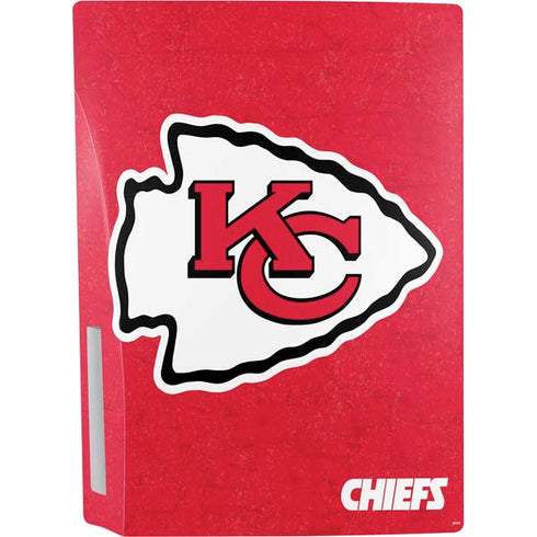 NFL Kansas City Chiefs Distressed PS5 Console Skin