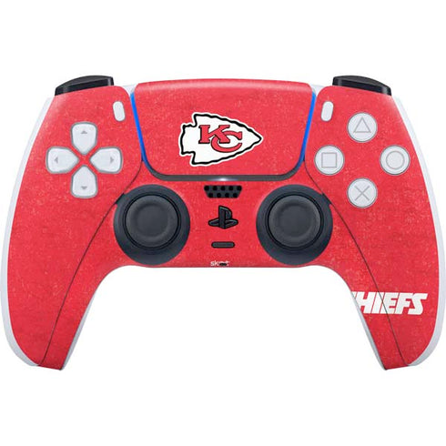 NFL Kansas City Chiefs Distressed PS5 Controller Skin