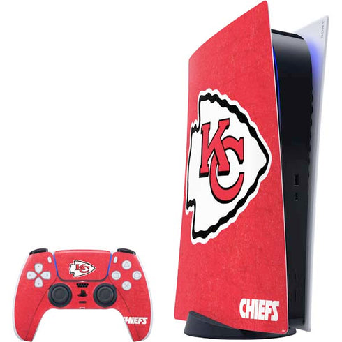 NFL Kansas City Chiefs Distressed PS5 Digital Edition Bundle Skin
