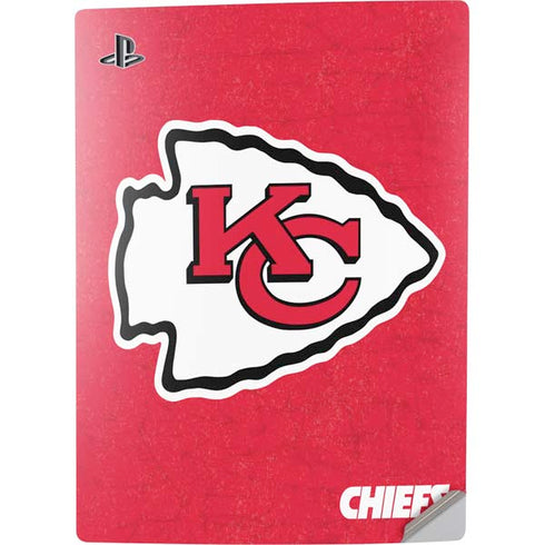 NFL Kansas City Chiefs Distressed PS5 Digital Edition Console Skin