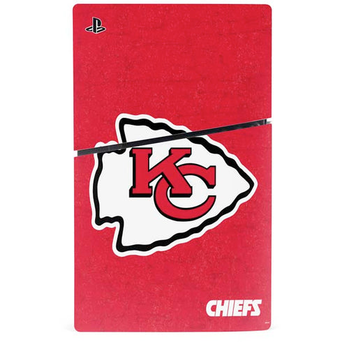 NFL Kansas City Chiefs Distressed PS5 Slim Disk Bundle Skin