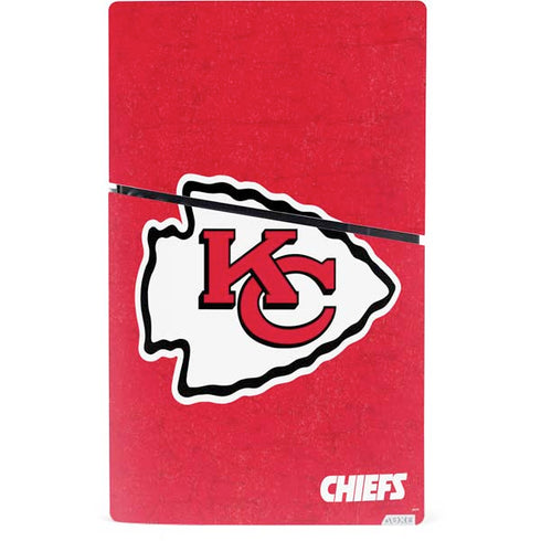 NFL Kansas City Chiefs Distressed PS5 Slim Digital Edition Console Skin