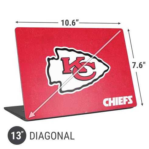 NFL Kansas City Chiefs Distressed Universal Laptop 13in (10.6 x 7.6in) Skin