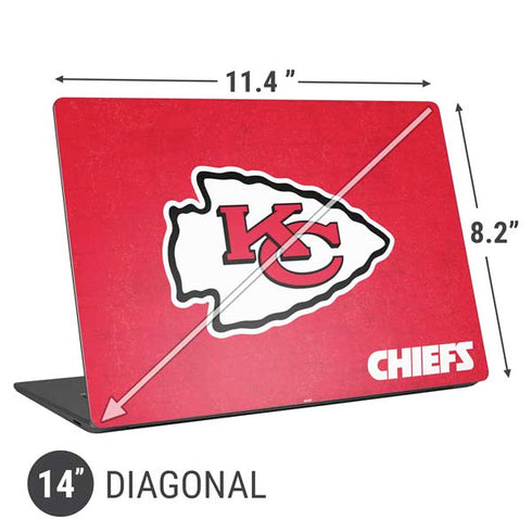 NFL Kansas City Chiefs Distressed Universal Laptop 14in (11.4 x 8.2in) Skin