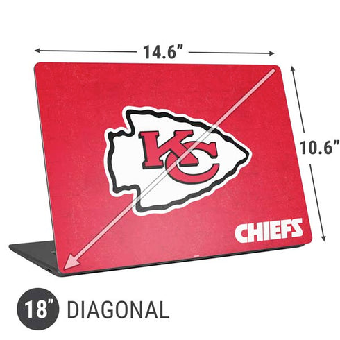 NFL Kansas City Chiefs Distressed Universal Laptop 18in (14.6 x 10.6in) Skin