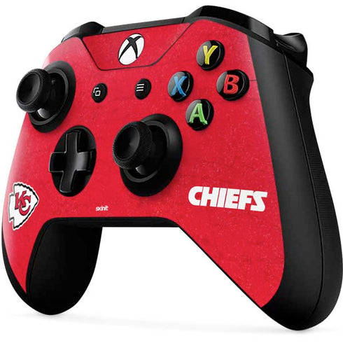 NFL Kansas City Chiefs Distressed Xbox One X Controller Skin