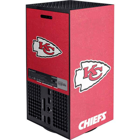 NFL Kansas City Chiefs Distressed Xbox Series X Console Skin