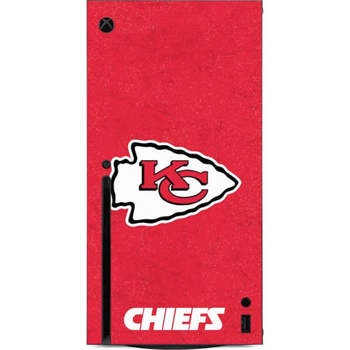 NFL Kansas City Chiefs Distressed Xbox Series X Console Skin