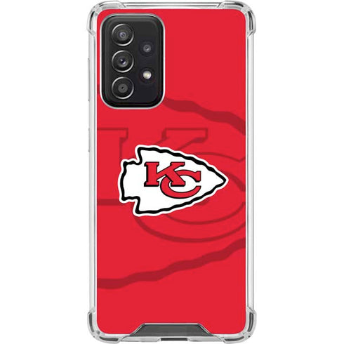 NFL Kansas City Chiefs Double Vision Galaxy A52 5G Clear Case