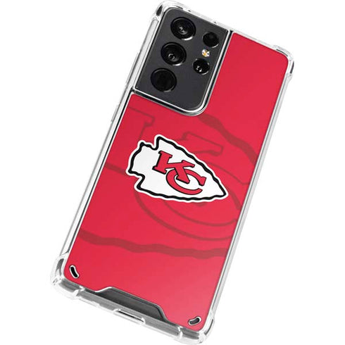 NFL Kansas City Chiefs Double Vision Galaxy S21 Ultra 5G Clear Case