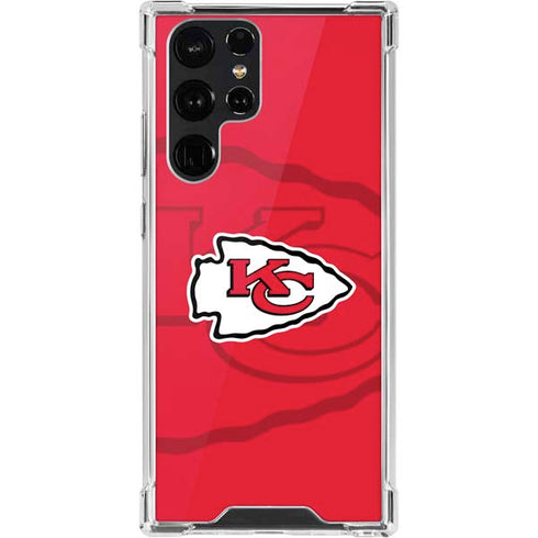 NFL Kansas City Chiefs Double Vision Galaxy S22 Ultra Clear Case