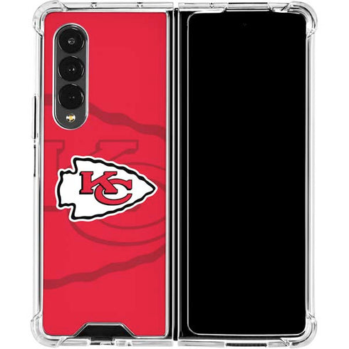 NFL Kansas City Chiefs Double Vision Galaxy Z Fold4 5G Clear Case