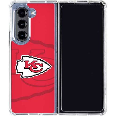 NFL Kansas City Chiefs Double Vision Galaxy Z Fold5 5G Clear Case