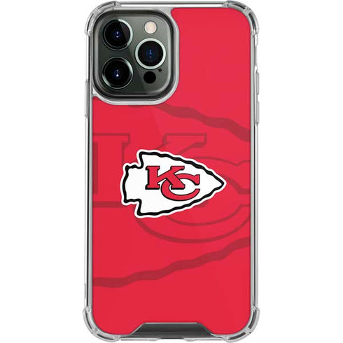 NFL Kansas City Chiefs Double Vision iPhone 14 Pro Max Clear Case