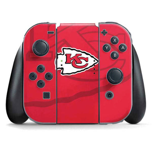 NFL Kansas City Chiefs Double Vision Nintendo Switch (2017-2021) Joy-Con Controller Skin