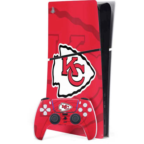 NFL Kansas City Chiefs Double Vision PS5 Slim Digital Edition Bundle Skin